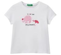 United Colors of Benetton T-Shirt 3i1xg10jj Camiseta, Color Blanco, 12 Months para Niñas