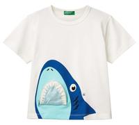 United Colors of Benetton T-Shirt 3i1xg10jl Camiseta, Color Blanco, 104 cm para Niños