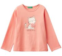United Colors of Benetton T-Shirt M/L 3I1XG10FG Camiseta, Rosa, 1 año para Niñas