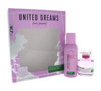 United Dreams Love Yourself de United Colors of Benetton para mujer. El set de 2 piezas incluye: Eau de Toilette Spray de 2.7 oz + Desodorante Sp
