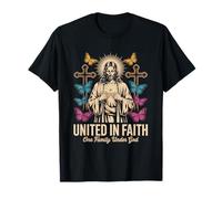 United in Faith Vintage Jesus Christian Streetwear Camiseta