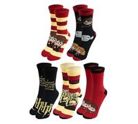 United Labels 5 pares de calcetines de Harry Potter para mujer, rojo negro beige, 38-43, calcetines de mujer, calcetines para mujer