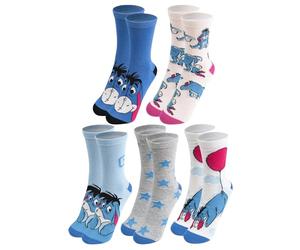 United Labels 5 pares de calcetines Disney I-Aah para mujer, diseño de burro, azul, 38-43, calcetines para mujer, medias para mujer