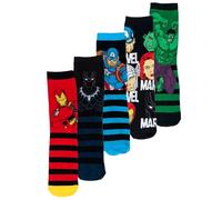 United Labels 5 Pares de Calcetines para Hombre Marvel Superhéroes Multicolor, 40-45