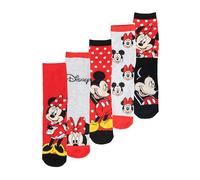 United Labels 5 pares de calcetines para mujer, diseño de Minnie y Mickey Mouse, color multicolor, talla 38-43