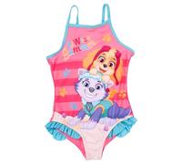 United Labels Bañador de la Patrulla Canina con Volantes para Niñas - Skye & Everest Pawfect Summer Bañador Niños, rosa/azul, 122 cm-128 cm