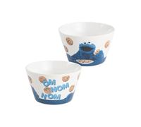 United Labels Barrio Sésamo - Cuenco de porcelana (500 ml), diseño del monstruo de las migajas, color blanco