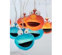 United Labels Barrio Sésamo El Monstruo de las Galletas y Elmo Luces LED 2m con 10 LEDs blanco cálido a pilas decoración para interior conexión USB-C