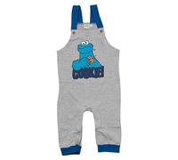 United Labels Barrio Sésamo Petos para niños - Cookie Monster Pantalones con Tirantes Cookie Monster Gris (as3, Numeric, Numeric_62, Numeric_68)