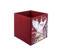 United Labels Caja de almacenamiento de Harry Potter - Hedwig Búho Niños Niños Caja de juguetes ideal para estantería Kallax Rojo 30 x 30 x 30 cm