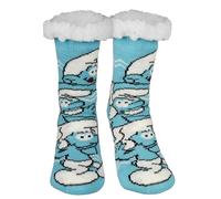 United Labels Calcetines hogar Los Pitufos, mujer, cálidos, azul, talla 39-42