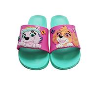 United Labels Chanclas de baño de la Patrulla Canina para niñas - Skye y Everest - Chanclas de baño para niños, antideslizantes, turquesa/rosa, Turquesa rosa., 29/30 EU