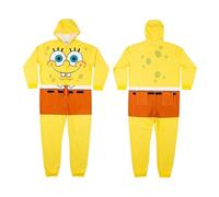 United Labels Disfraz de Bob Esponja para Adulto, XL, Amarillo, Mono Unisex, Mono con Capucha para Carnaval Fiesta Temática