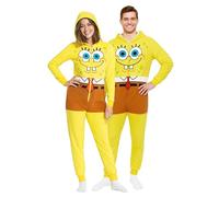 United Labels Disfraz de Bob Esponja para adultos, amarillo, mono unisex, con capucha, de una pieza, amarillo, L
