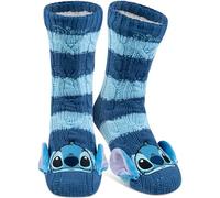 United Labels Disney Lilo & Stitch Calcetines para mujer, color azul, talla única 38-43, calcetines suaves con forro de sherpa, calcetines cálidos, calcetines de cabaña