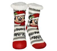 United Labels Disney Mickey Mouse Calcetines para Mujer, Gris Blanco, Mullido, Calcetines de Invierno Calcetines Cálidos Calcetines de Cabaña, gris/blanco, 35-38
