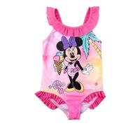 United Labels Disney Minnie Mouse - Bañador para niña con volantes, color rosa, Rosa., 122 cm-128 cm