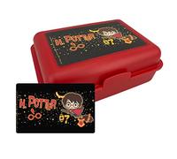 United Labels Fiambrera con separador de Harry Potter, 17,5 x 12,8 x 6,9 cm, color rojo, fiambrera Quidditch, fiambrera apta para lavavajillas