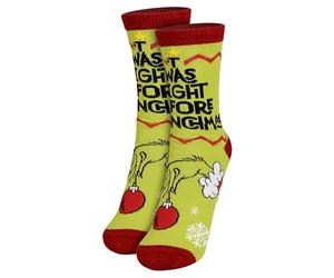 United Labels Grinch Calcetines Mujer Verde Divertidos 'Twas the Night Before Grinchmas' Navidad Medias, Verde, 35-38