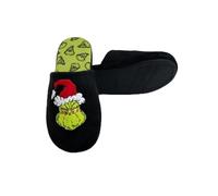 United Labels Grinch Pantuflas para hombre y mujer, color negro, pantuflas unisex de invierno, zapatillas de Navidad, Negro , 40/41 EU
