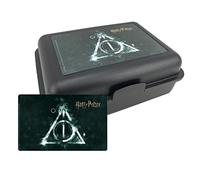 United Labels Harry Potter - Fiambrera con separador, diseño de las Reliquias de la Muerte, color negro