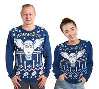 United Labels Harry Potter Hedwig - Jersey navideño para hombre y mujer, color azul, 100% poliacrílico, azul, XXL Grande