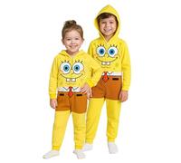 United Labels Mono Bob Esponja con Capucha para Niñas y Niños - Mono para Niños Onesie One Piece Unisex Amarillo (DE/NL/SE/PL, Numérico, 122, 128, Normal, Amarillo)