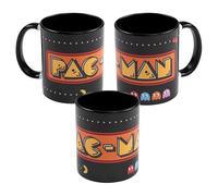 United Labels Pac-Man - Taza de café (320 ml), diseño con logotipo negro, de cerámica, regalo para gamer