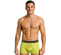 United Labels Pack de 2 calzoncillos tipo bóxer Grinch para hombre, color verde y gris, calzoncillos de algodón, estilo retro, ropa interior para hombre, verde/gris, S