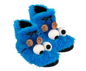 United Labels Pantuflas de Barrio Sésamo - Monstruo de las Galletas Botitas de felpa 3D Monstruo de las Galletas Azul (Azul, EU Shoe Size System, Adults, Numeric (from/to), M, 43, 44)