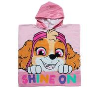 United Labels Patrulla canina, poncho de baño para niñas, toalla de baño con capucha, 100 % algodón, 50 x 100 cm, color rosa