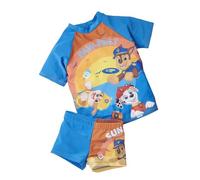 United Labels Paw Patrol - Bañador de dos piezas con protección UV 50+ para niños, color azul, con camiseta y pantalón, traje de baño, azul, 122-128
