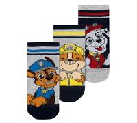 United Labels Paw Patrol calcetines para niños - Chase, Rubble y Marshall calcetines de los niños zapatillas de deporte gris (paquete de 3) (DE/NL/SE/PL, numérico, 23, 26, normal, gris)