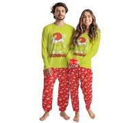 United Labels Pijama de Grinch para mujer y hombre, Verde Rojo, Juego de pijama largo, Pijama de invierno Navidad, verde/rojo, M