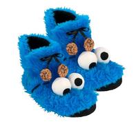 United Labels Sesame Street - Zapatillas de estar por casa con diseño de monstruo de las galletas en 3D, color azul