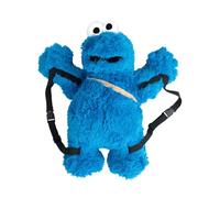 United Labels Sésamo Street - Mochila con diseño de Monstruo de las Galletas (58 cm), 3D de peluche con correas ajustables, peluche azul