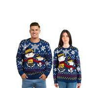 United Labels Snoopy Jersey de Navidad Unisex Azul Invierno Jersey para Hombre Mujer, azul, XL
