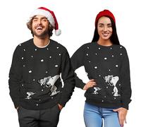 United Labels Snoopy Jersey de Navidad Unisex Gris Invierno Jersey Hombre Mujer, gris, S
