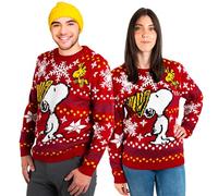 United Labels Snoopy Jersey de Navidad unisex, rojo, invierno, suéter de punto, suéter para hombre y mujer, rojo, S