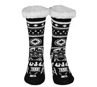 United Labels Star Wars Calcetines de cabaña - Darth Vader Calcetines de casa para hombre, calcetines mullidos de invierno, calcetines cálidos para hombre, negro/blanco