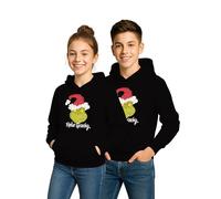 United Labels Sudadera con capucha Grinch para niños y niñas, negro, suéter con capucha para niños, sudadera con capucha, Negro , 134-140