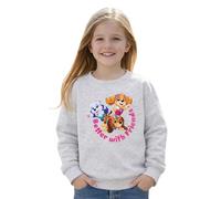 United Labels Sudadera de la Patrulla Canina para Niñas - Better with Friends - Jersey para niños, manga larga, color, gris, 110-116