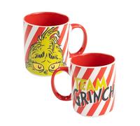 United Labels Taza de Grinch 320 ml, Rojo Blanco, Taza de Café del Equipo Grinch, Taza de Café de Cerámica, Taza Navideña