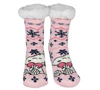 United Labels The Peanuts Snoopy - Calcetines de casa para mujer, calcetines mullidos de invierno, cálidos, color rosa