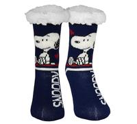 United Labels The Peanuts Snoopy - Calcetines de casa para mujer, calcetines mullidos de invierno, cálidos, color azul