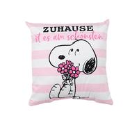 United Labels The Peanuts Snoopy - Cojín (40 x 40 cm), color rosa y blanco