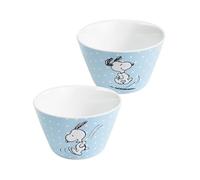 United Labels The Peanuts Snoopy - Cuenco para cereales (500 ml), diseño de lunares, color azul