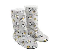 United Labels The Peanuts Snoopy - Zapatillas de casa para mujer, botas de invierno, botas de casa, forradas, color gris, gris, 37/38 EU