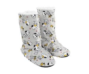 United Labels The Peanuts Snoopy - Zapatillas de casa para mujer, botas de invierno, botas de casa, forradas, color gris, gris, 37/38 EU