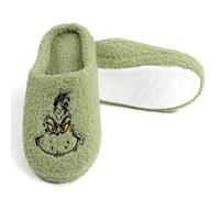 United Labels Zapatillas de peluche Grinch para mujer, verde, pantuflas de invierno de forro polar, zapatillas navideñas, verde, 35/36 EU